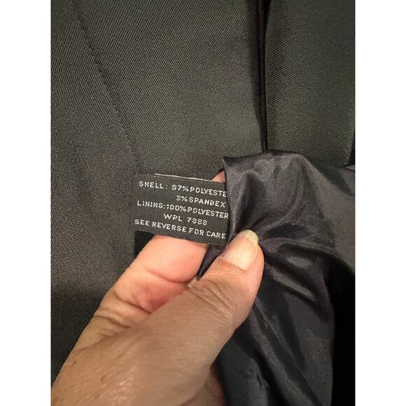 Vintage Classic Charcoal Gray Anne Klein Belted Trench Coat Effortless Classic - Picture 9 of 10